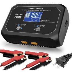 20-Amp (10 Amp 2 Bank) Dual Smart Marine Charger,Fully-Automatic Car Battery Charger,12V and 24V Lithium LiFePO4 Trickle Charger,Desulfator, Maintaine
