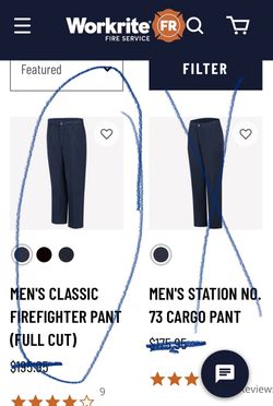 Workrite Nomex Firefighter Pants 38 Waist 29.5 Inseam