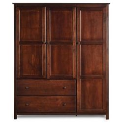 Cherry Wood Finish Bedroom Wardrobe