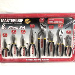 Brand New In The Package (Lifetime Warranty) 8 Piece master grip contractor hand tool set