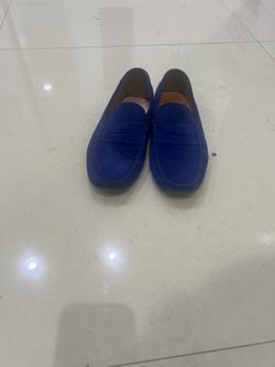 Blue swead shoes