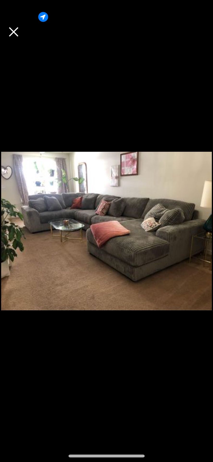 5 Piece Oversized Sectional Right Arm Facing Chaise