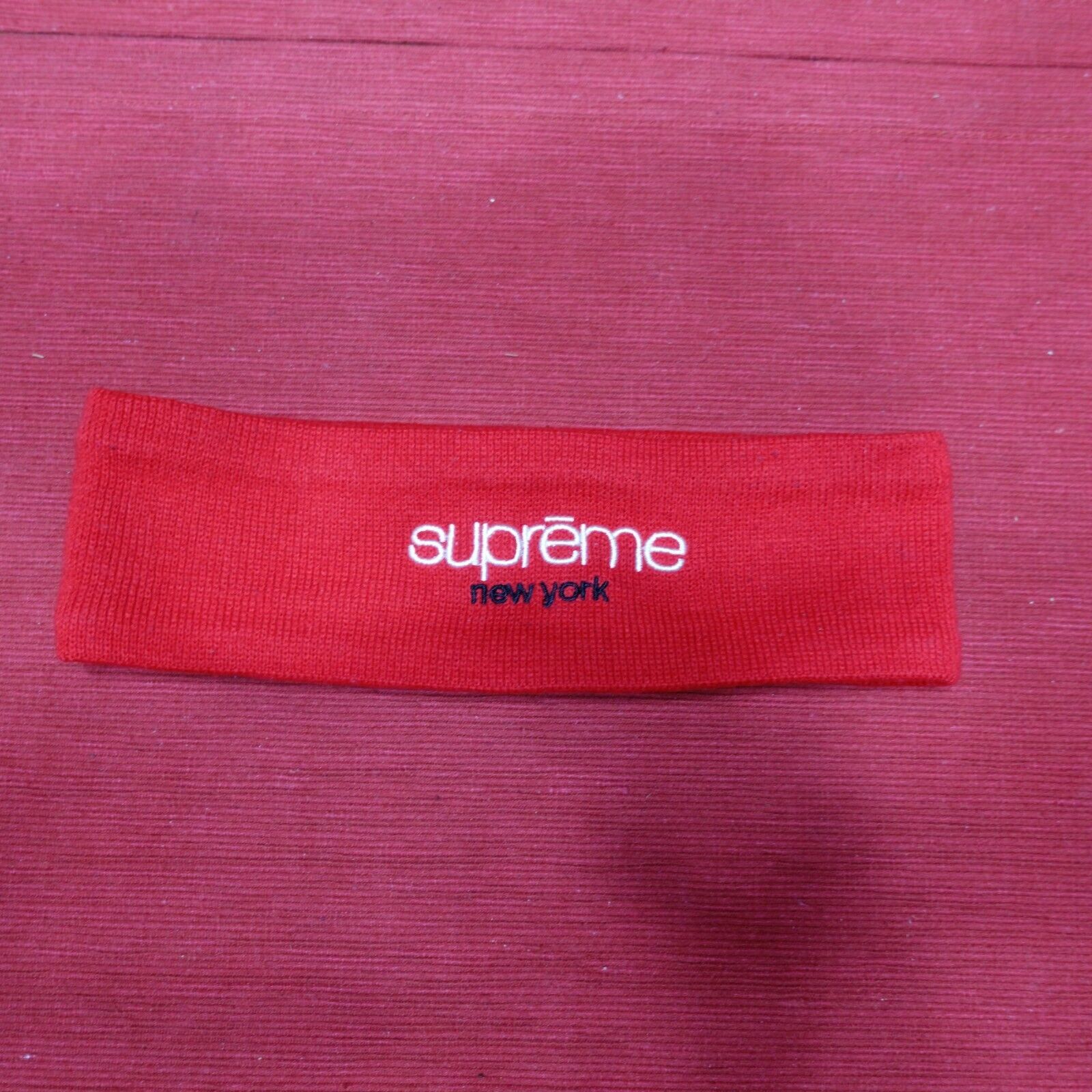 Supreme New York x New Era FW15 New York Fleece Red Headband