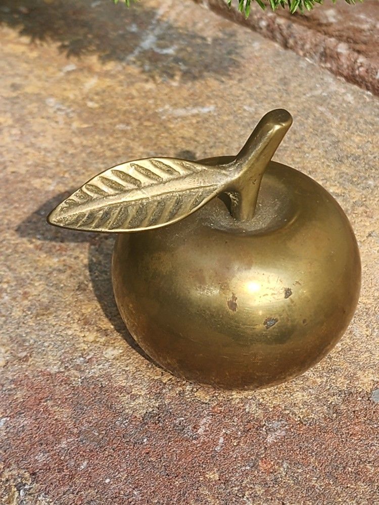 Vintage Brass Apple Bell