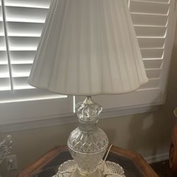 Glass Lamp with white Shade