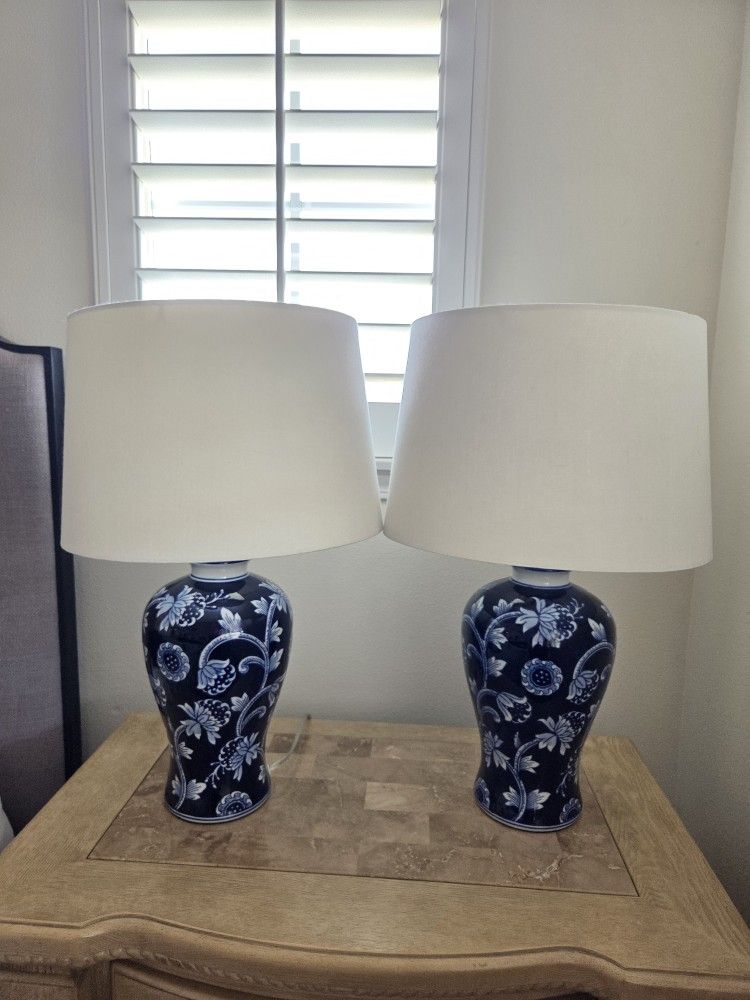 2 BEAUTIFUL PIER1 IMPORTS LAMPS