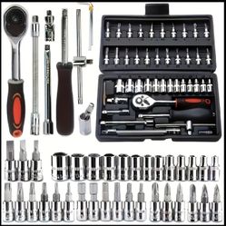 Brand New 46 Pieces Of Wrench Socket Tool Set