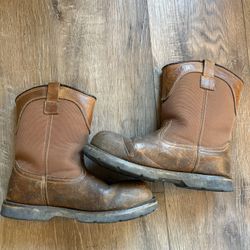 BRAHMA Leather Western Work Boots Mens Size 11W Style #(contact info removed)3 Steel toe