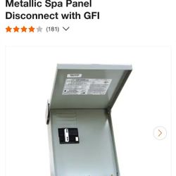 50 Amp 240-Volt Non-Fuse Metallic Spa Panel Disconnect with GFI