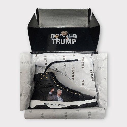 TRUMP Fight High Tops Black & Gold Authentic NEW Size 12 Men's US Limited #1637/4700