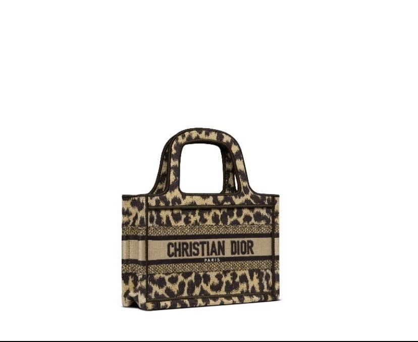Christian Dior Leopard Book Tote 