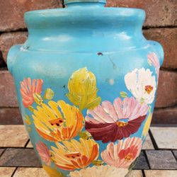 Cookie Jar/ Stoneware/ Vintage Pottery 