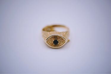 14k, black diamond solitaire ring