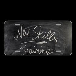License Plate Novelty Car Front Board Chalk Training Skills Teaching