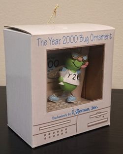 THE YEAR 2000 BUG ORNAMENT BY ROMAN INC. - NEW IN BOX 