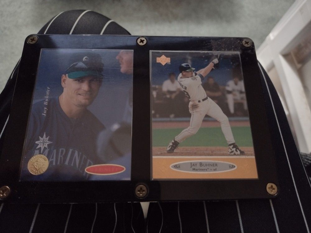 Baseball 2 Cards Jay Buhner In Plaque With Arod Card Plaque Excellent Condition Cash Porch Pickup Redmond