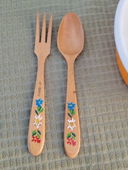 Wood silverware handmade from Hawaii
