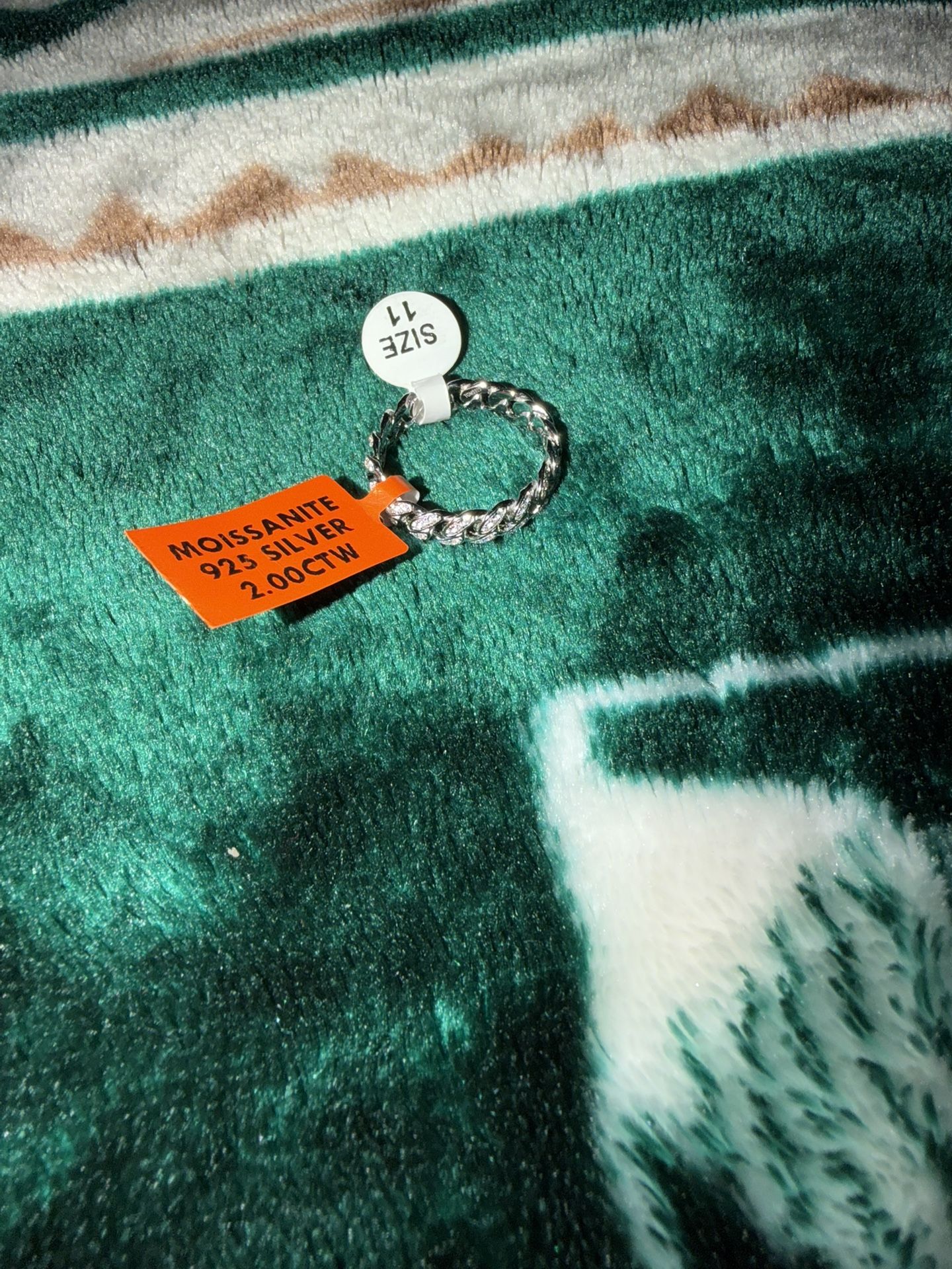 Cuban Link Moissanite Diamond Ring