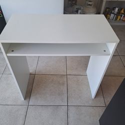 white desk