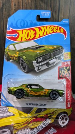 2019 Hot Wheels Super Treasure Hunt 68 Mercury Cougar With Protector.