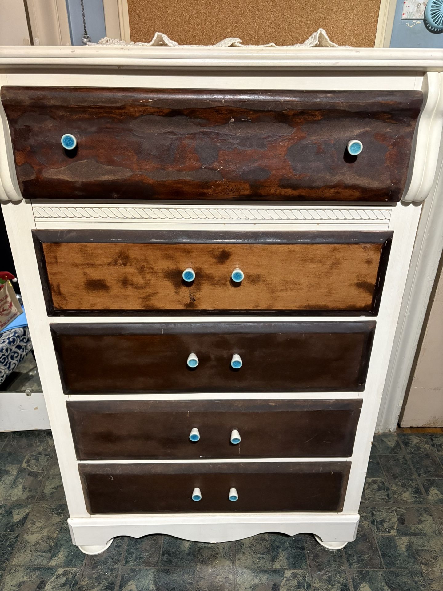 Wood Dresser 5 Drawers
