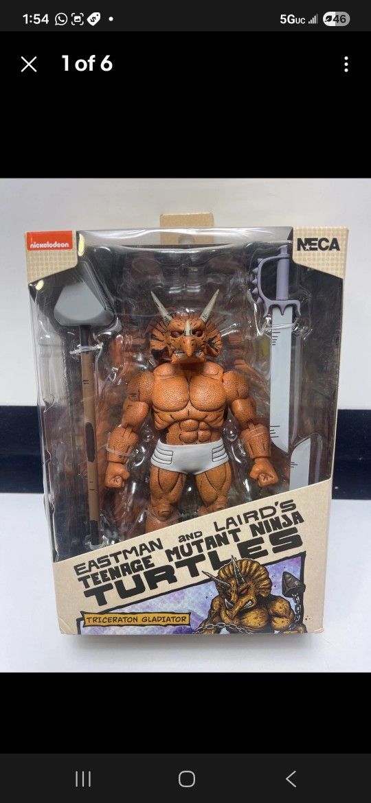 NECA TMNT Eastman and Lairds TRICERATON GLADIATOR Teenage Mutant Ninja Turtles