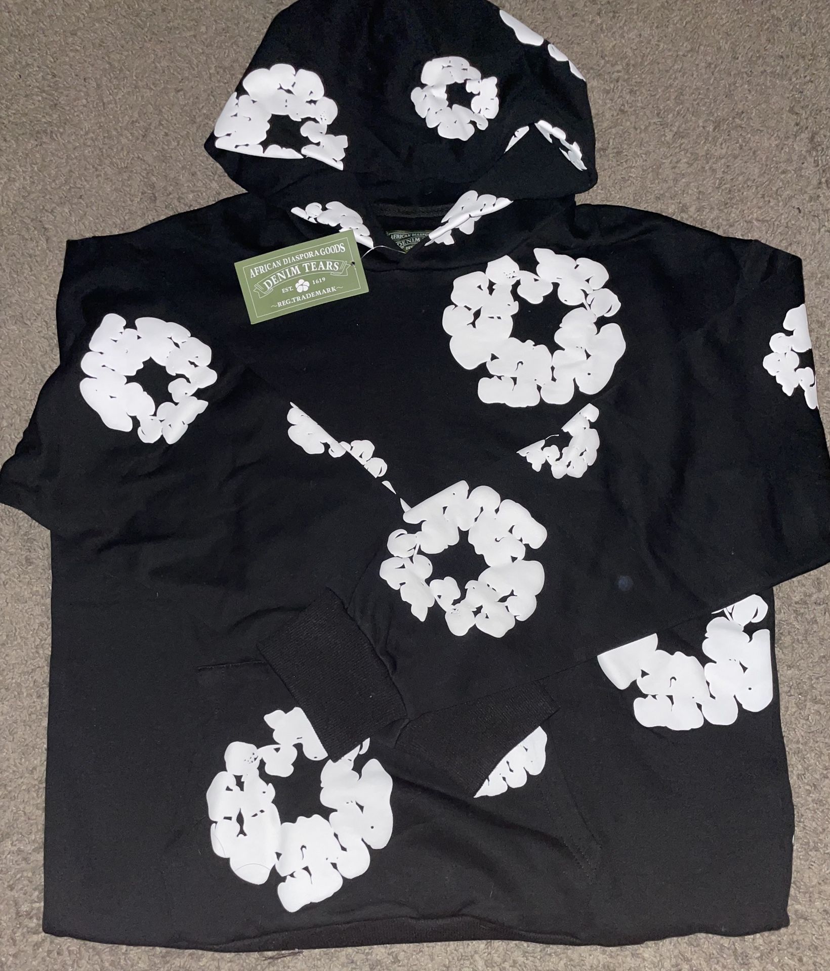 Black Denim Tear Hoodie Size Medium Brand New Lmk If Interested Price Is Negotiable If Price Not Right