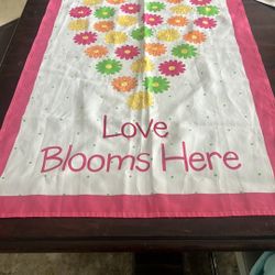 Bright floral heart banner