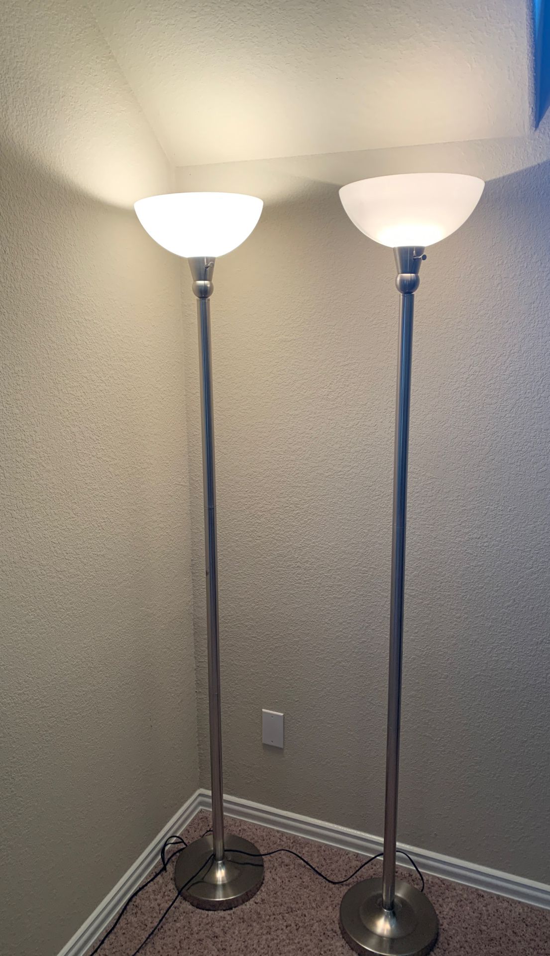 Silver floor lamps