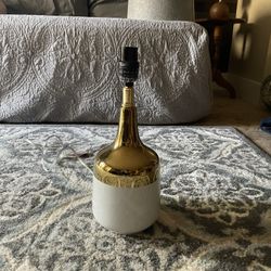 White Ceramic And Gold Lamp