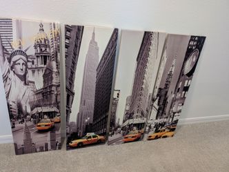 Canvas wall art 4 pc..NY City