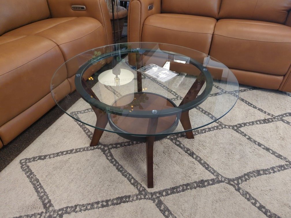 Modern 3pcs Round Coffee End Table Set 