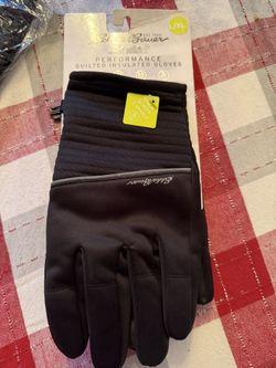 Eddie Bauer Black Quilted Insulated Gloves