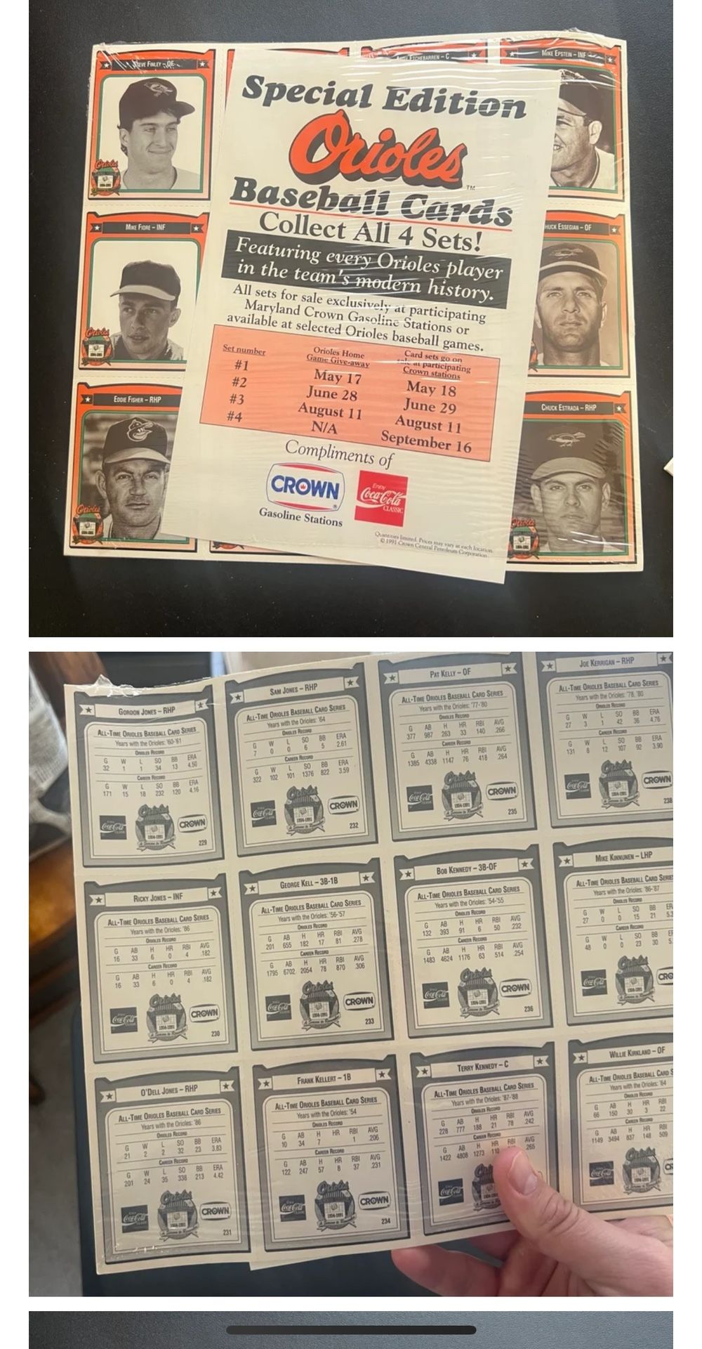 1991 special edition, orioles baseball cards