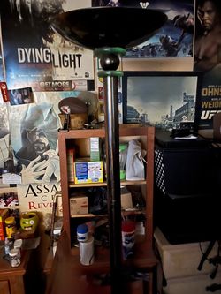 Tall metal lamp