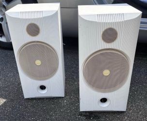 B&W bowers Wilkins ZMF 2003 Bookshelf speakers pair white need gone