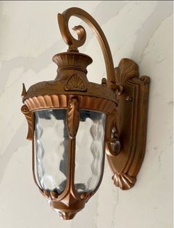 Zanritelit 17” Gold Outdoor Wall Porch Light Waterproof & Anti-Rust Aluminum