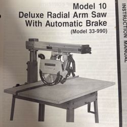 Delta Radial Arm Saw 10”