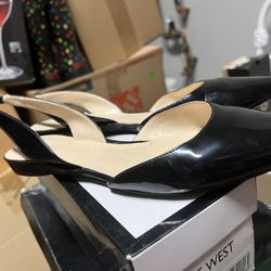 Patent Flat Sling back 