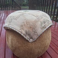 Oval Palm Tree Ottoman Chat Seat Foot Stool Home Decor Bedroom Livingroom