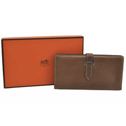 Authentic HERMES Bearn Soufflet Leather Wallet with Box