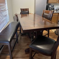 Dining Table Chairs And Bench For SALE $400 OBO