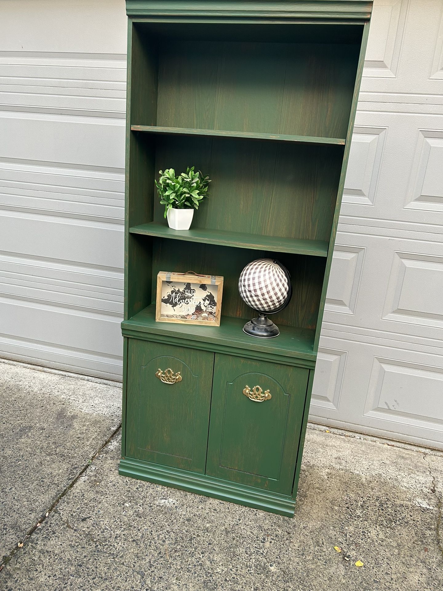 Rich Green Bookshelf