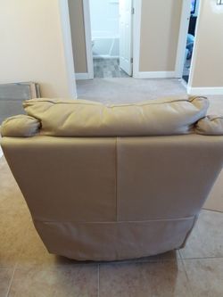 Tan leather recliner