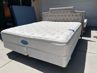 King Headboard, Mattress, & Matching Boxsprings!