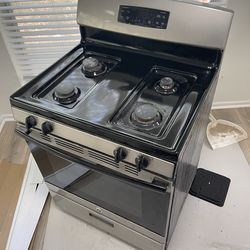 GE appliances Stove, refrigerator, dishwasher, range hood