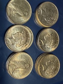 Peace dollar coins