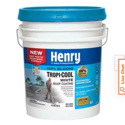 Henry 887 Tropi-Cool White 100% Silicone Reflective Roof Coating 4.75 gal.