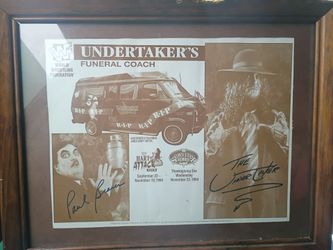 Framed Undertaker and paul bearer autograph!!