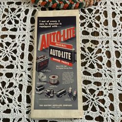 Vintage Auto~Lite Map 
